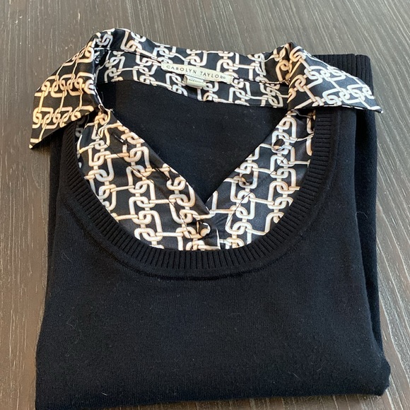 Carolyn Taylor ladies sweater infused with blouse in size small - Picture 6 of 9